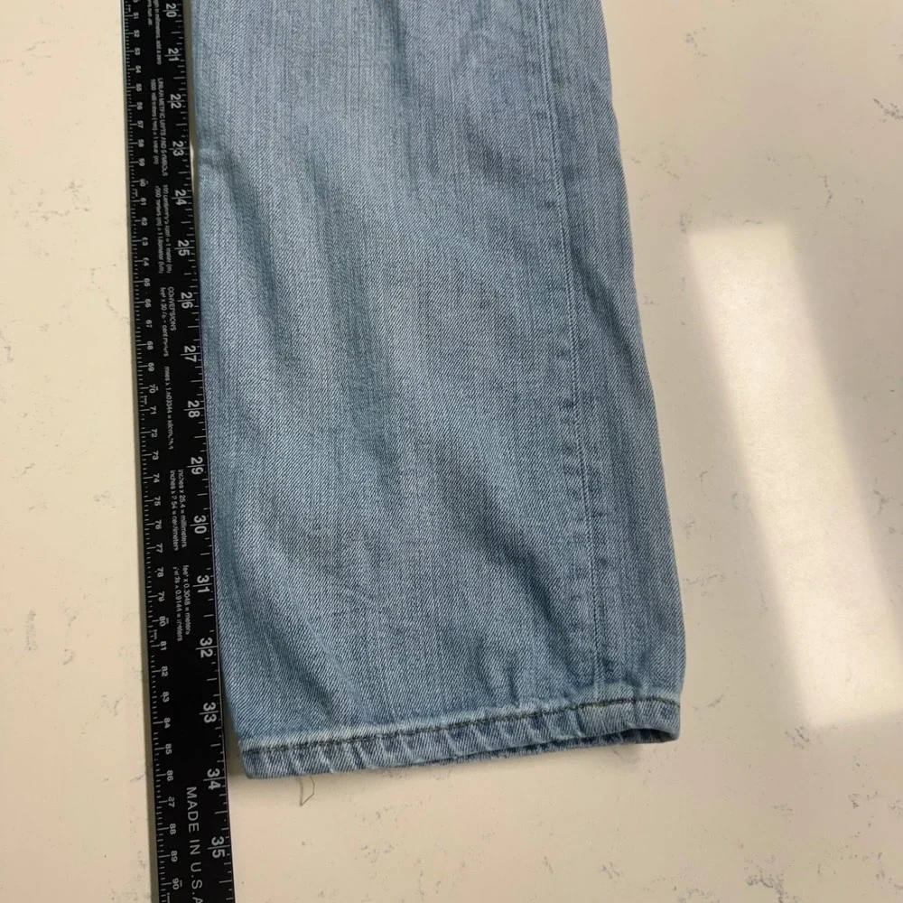 Polo Ralph Lauren Varick Slim Straight Jeans Mens 34x34 Blue Denim Distressed